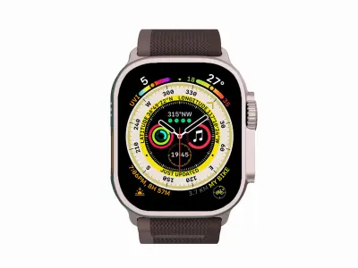 Apple Watch Ultra Black And Grey Trail Loop 3ds Max 3D model