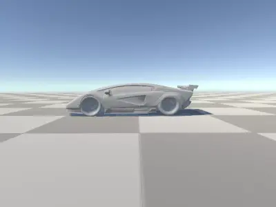 low poly lambo car  3D model