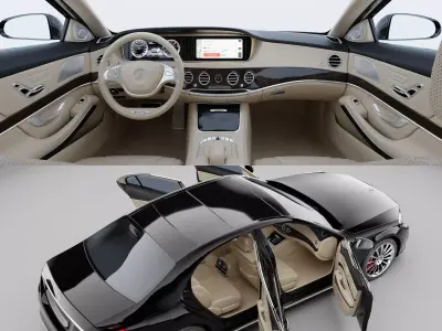 Mercedes Benz S65 W222 2014 3D model