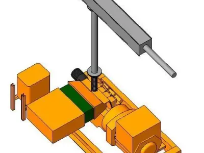 MOTOGENERADOR orange machine with motor 3D model