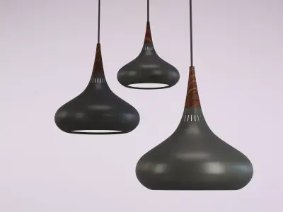 Orient copper pendant light 3D model
