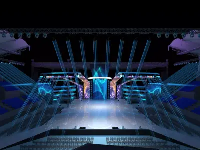 Concert stage design-1229 3D model