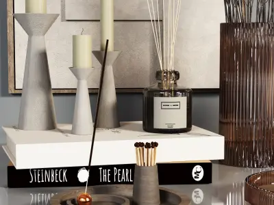 decorative-set-01 Low-poly 3D model