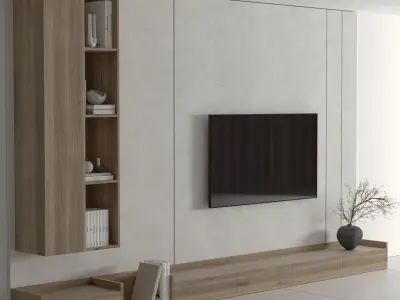 Tv Wall Set 08 3D model