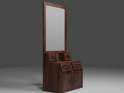 Realistic Mirror Table 3D model