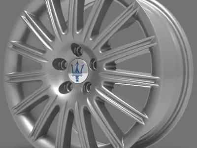 Original Maserati GT3200 rim wheel front 8 x 18 BBS design 3D model
