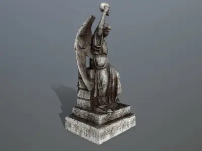 statue of angel Low-poly 3D model