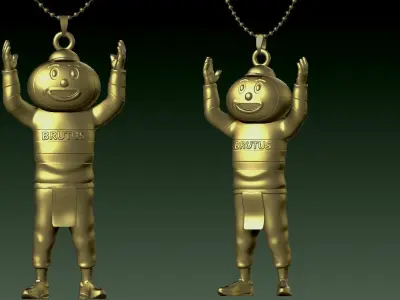 Necklaces OHIO STATE UNIVERSITY - Hanging Figurine - 3D print 3D print model