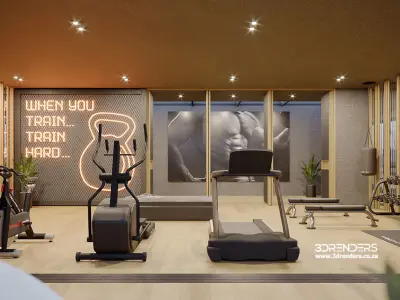 Corona - C4D Scene files - Gym 3D model