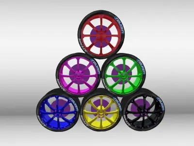 rim racing collada tunning for cars rally y tunnig 3D print model