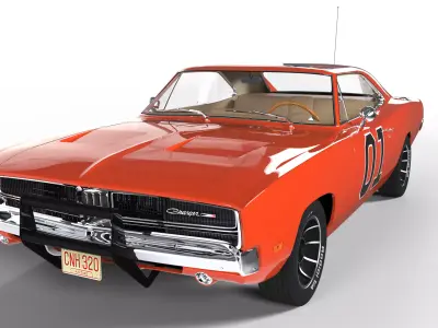 THE GENERAL LEE  1969 Dodge Charger RT  3D model