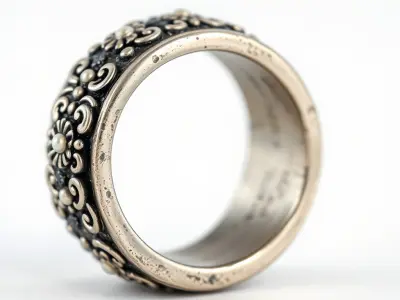 Intricate Vintage Ring Model Pack Low-poly 3D model