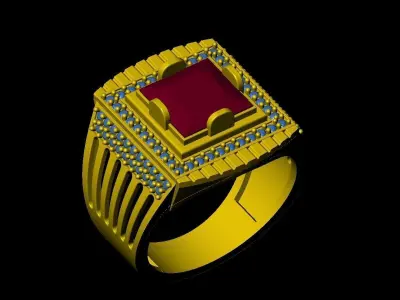 Mens Ring 3D print model get