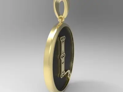 Decorative Letter L 3D print model