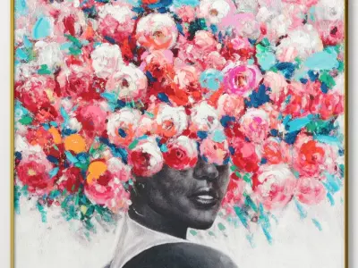 Art Frams 41- Hair Flower Style woman 3D model