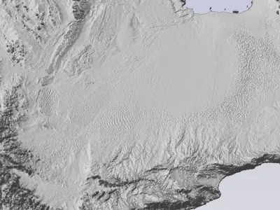 Terrain elevation topo model of Arabia 3D print model