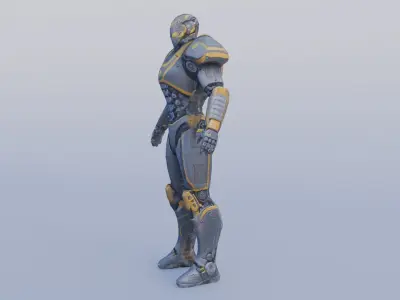 Robot  Character with Animation Free 3D model
