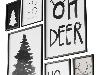 462 happy new year 07 christmas posters 3D model