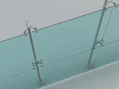 Spider Glass Object Cloner 3D model