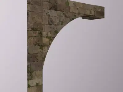 Arch half Low-poly 3D model