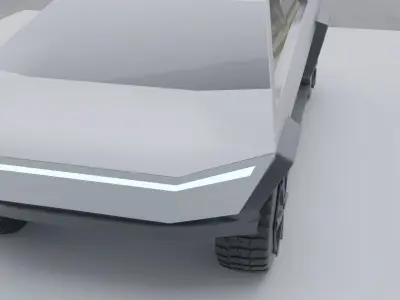 Cybertruck futuristic truck 3D model