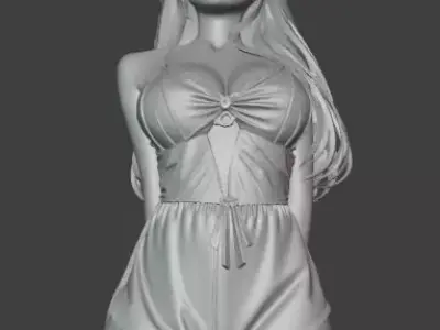 Elegant Fantasy Female Brust Free 3D print model