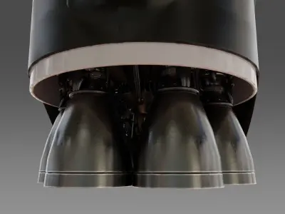 SpaceX - BFR - Big Falcon Rocket 3D model