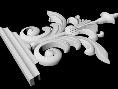 Central decor ornament for furniture 3D model 481