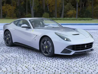Ferrari f12 berlinetta car Low-poly 3D model