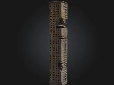 Twisted Tower  Surreal Spiral Structure for Fantasy Worlds 3D model