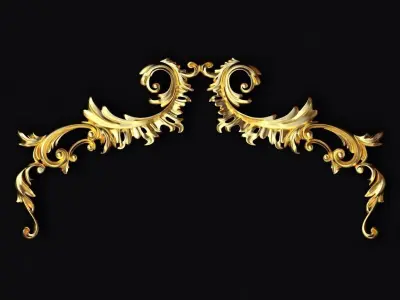 Central decor ornament for furniture 3D model 797