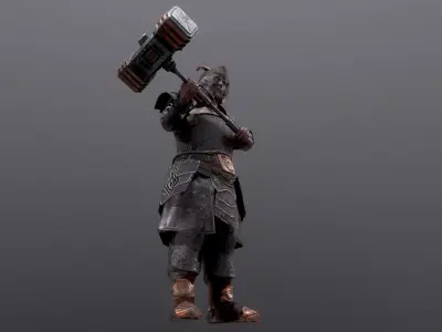 Dragon Gnom Low-poly 3D model