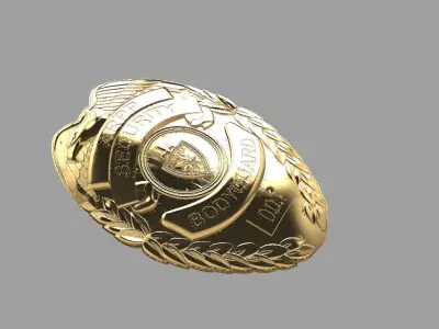 Elite Guard Gold Badge 3D print model