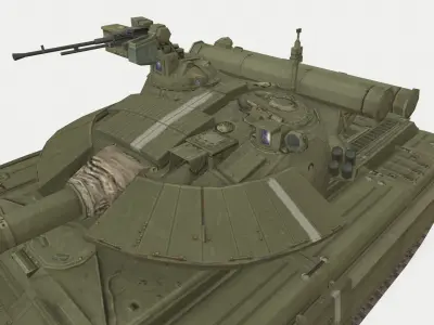 T-64 BM Bulat Low-poly 3D model