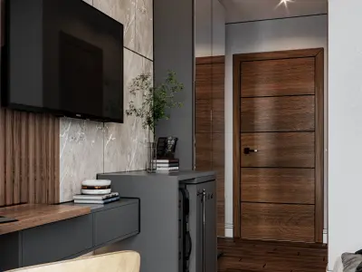 Hotel Room Design 3D model