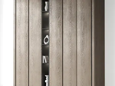 Modern Cabinet composition Wardrobe kit 3 color options 3D model