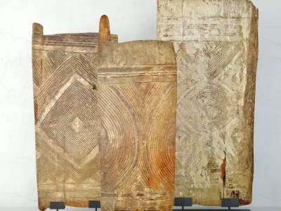 Old Igbo Grain Doors 3D model