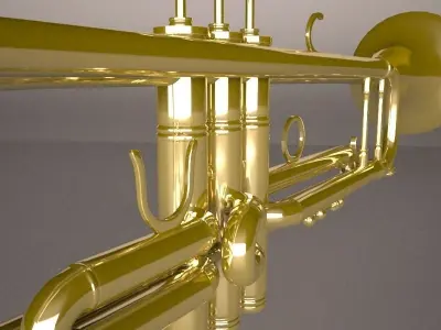 Trumpet golden 3D model
