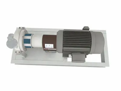 Water Centrifugal Pump PBR Low-poly 3D model