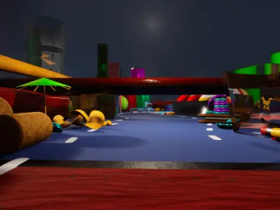 Micro Race Track Vol 1 For Unreal And Unity Low-poly 3D model