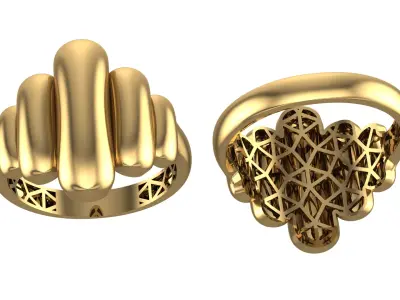 Modern Fusion Ring 3D print model