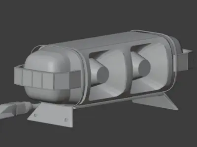 Lightbar rescue vehicle EU Game Ready Separated 3D Detail Low-poly 3D model