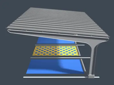 Carport for disabled 25U11 3D model