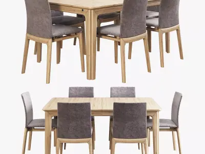 skovby set 26-table 63-chair 3D model
