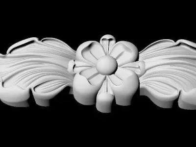 Central decor ornament for furniture 3D model 115