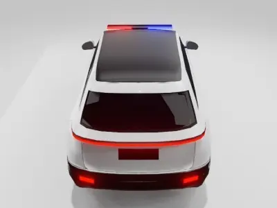 Police Vehicle LiXiang L9 Low-poly 3D model