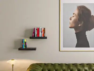 Books stack of Free low-poly 3D model