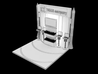 Booth Exhibition Stand a576a 3D model