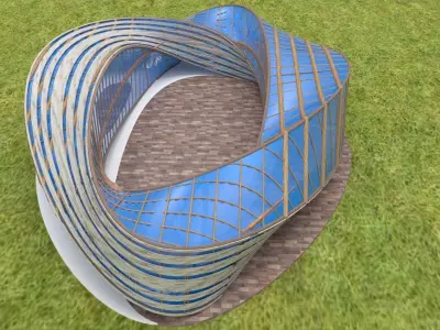 Mobius Hall strip 3D model