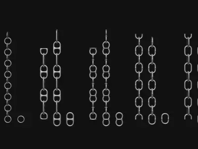 Chains Pack Low-poly 3D model